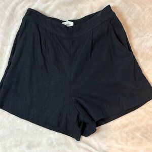 Abercrombie & Fitch Black Linen Blend Pull on Shorts sz Small NWT